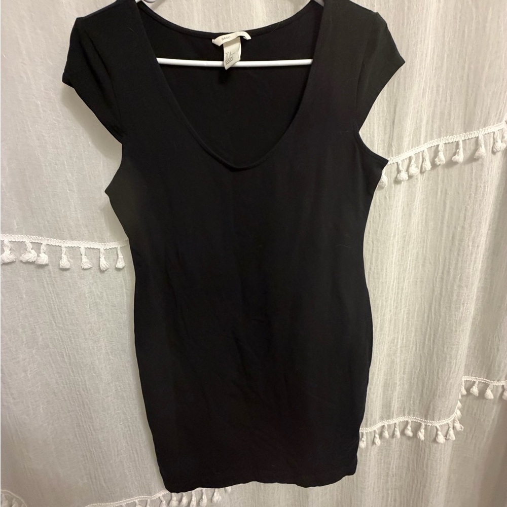 H&M black bodycon dress